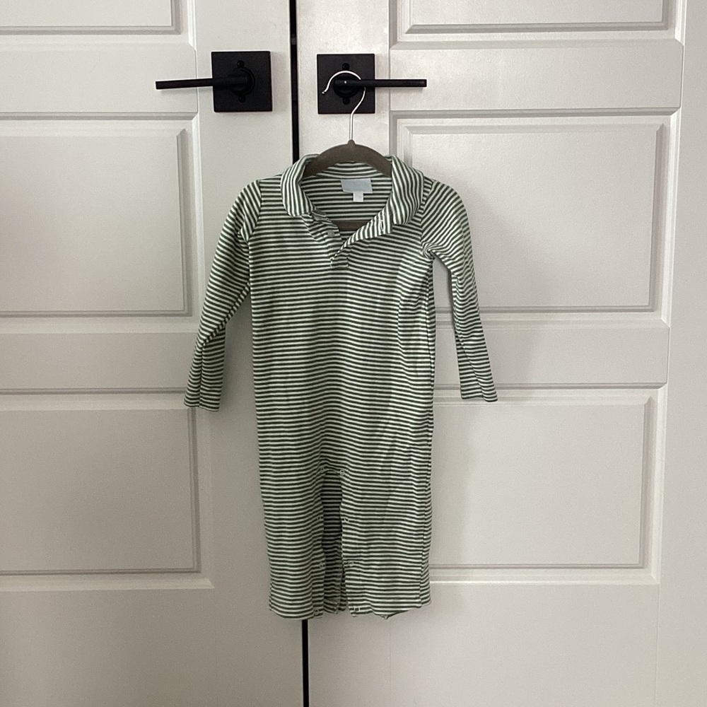 Little English 18M striped collared romper